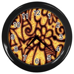 Background-pattern Wall Clock (black)