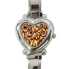 Background-pattern Heart Italian Charm Watch