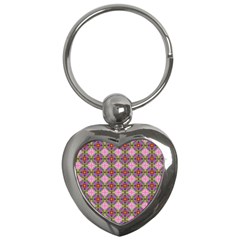 Seamless Psychedelic Pattern Key Chain (heart)