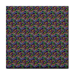 Seamless Prismatic Geometric Pattern With Background Tile Coaster