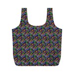 Seamless Prismatic Geometric Pattern With Background Full Print Recycle Bag (M) Front