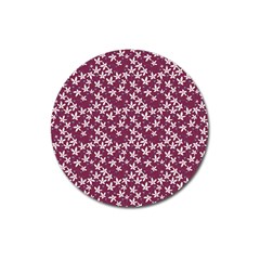 Small Flowers Pattern Magnet 3  (round)