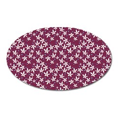 Small Flowers Pattern Oval Magnet