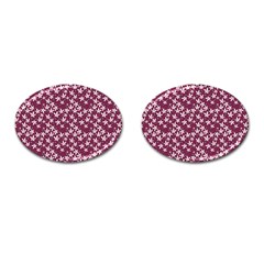 Small Flowers Pattern Cufflinks (oval)