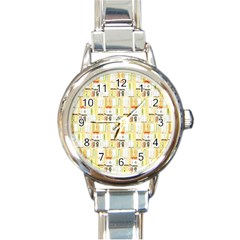 Abstract-pattern Round Italian Charm Watch