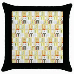 Abstract-pattern Throw Pillow Case (black)