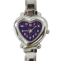 Seamless Space Pattern Heart Italian Charm Watch