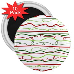 Scribble-pattern 3  Magnets (10 Pack) 