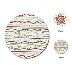 Scribble-pattern Playing Cards Single Design (round)