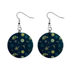 Plankton Pattern- Mini Button Earrings