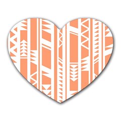 Tribal-pattern Heart Mousepads