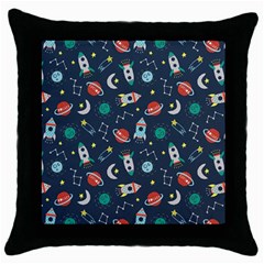 Cute-patterns- Throw Pillow Case (black)