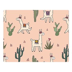 Llamas+pattern Double Sided Flano Blanket (large)  by Jancukart