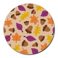 Seamless Verson Of Fal Pattern Round Mousepads