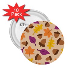 Seamless Verson Of Fal Pattern 2 25  Buttons (10 Pack) 