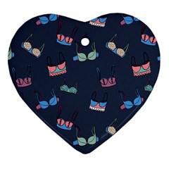 Bra Set Pattern Heart Ornament (two Sides)