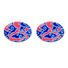 Batik Megamendung Cufflinks (oval)