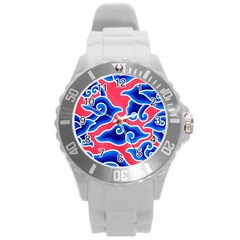 Batik Megamendung Round Plastic Sport Watch (l)