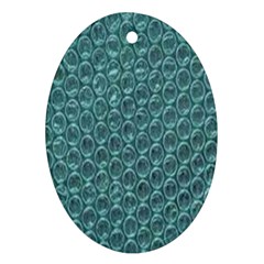 Bubble Wrap Oval Ornament (two Sides)