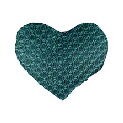Bubble Wrap Standard 16  Premium Heart Shape Cushions by artworkshop