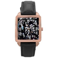 Bubble Rose Gold Leather Watch  by artworkshop