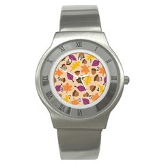 Seamless Verson Of Fal Pattern Stainless Steel Watch