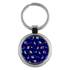 Space-pattern Colourful Key Chain (round)