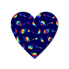 Space-pattern Colourful Heart Magnet