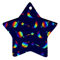 Space-pattern Colourful Star Ornament (two Sides)