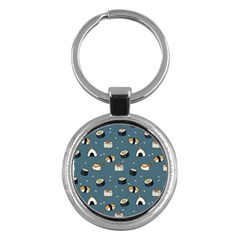 Sushi Pattern Key Chain (round)