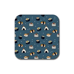 Sushi Pattern Rubber Coaster (square) by Jancukart