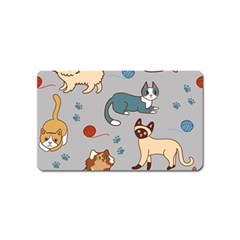 Cats Pattern Magnet (name Card)