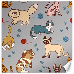 Cats Pattern Canvas 16  X 16 