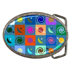 Space-pattern Multicolour Belt Buckles