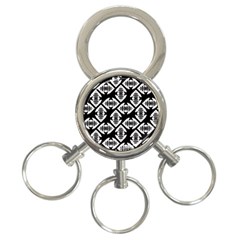 Background Pattern 3-ring Key Chain