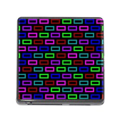 Colourful Bricks Pattern Colour Memory Card Reader (square 5 Slot) by Jancukart