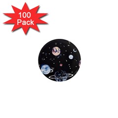 Cute-space 1  Mini Magnets (100 Pack) 