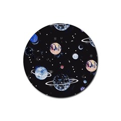 Cute-space Rubber Coaster (round)