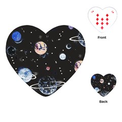 Cute-space Playing Cards Single Design (heart)