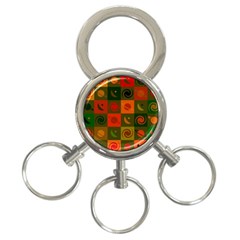 Space Pattern Multicolour 3-ring Key Chain by Jancukart