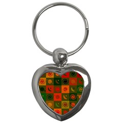 Space Pattern Multicolour Key Chain (heart)