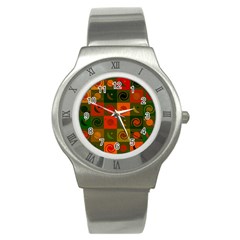 Space Pattern Multicolour Stainless Steel Watch