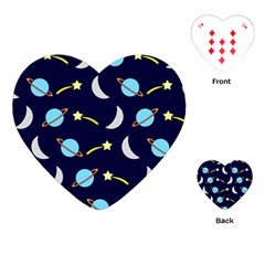 Space-pattern-colour Playing Cards Single Design (heart)