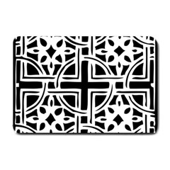 Black And White Geometric Geometry Pattern Small Doormat 