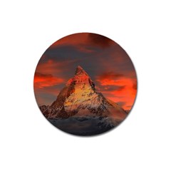 Switzerland-zermatt-mountains-snow- Magnet 3  (round) by Jancukart