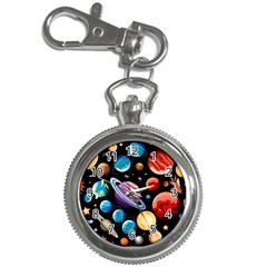 Background-with-many-planets-space Key Chain Watches