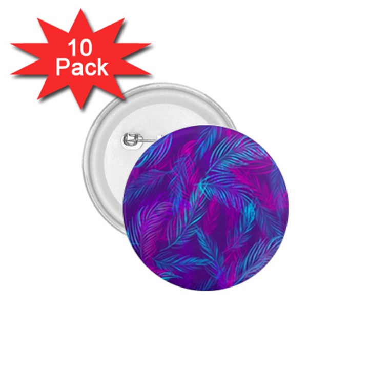 Leaf-pattern-with-neon-purple-background 1.75  Buttons (10 pack)