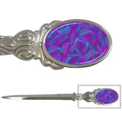 Leaf-pattern-with-neon-purple-background Letter Opener