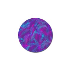 Leaf-pattern-with-neon-purple-background Golf Ball Marker