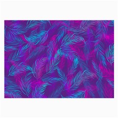 Leaf-pattern-with-neon-purple-background Large Glasses Cloth